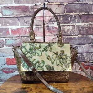 MC Croc Embossed Satchel Bag